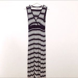 Mac Studio Striped Maxi Empire Waist dress